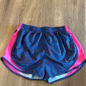 Nike Blue & Pink Patterned Athletic Shorts
